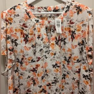 Torrid floral cut out flutter blouse 5X
